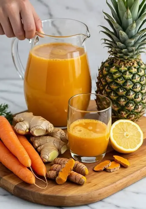 Perfect Pineapple Turmeric Carrot Lemon Juice