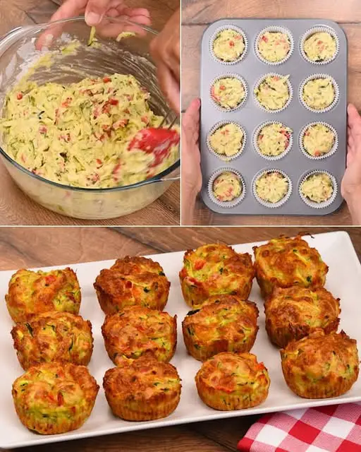 Red Pepper Zucchini Muffins