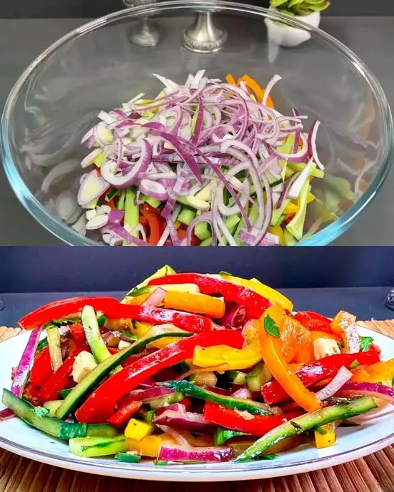 Mediterranean Pepper and Feta Salad