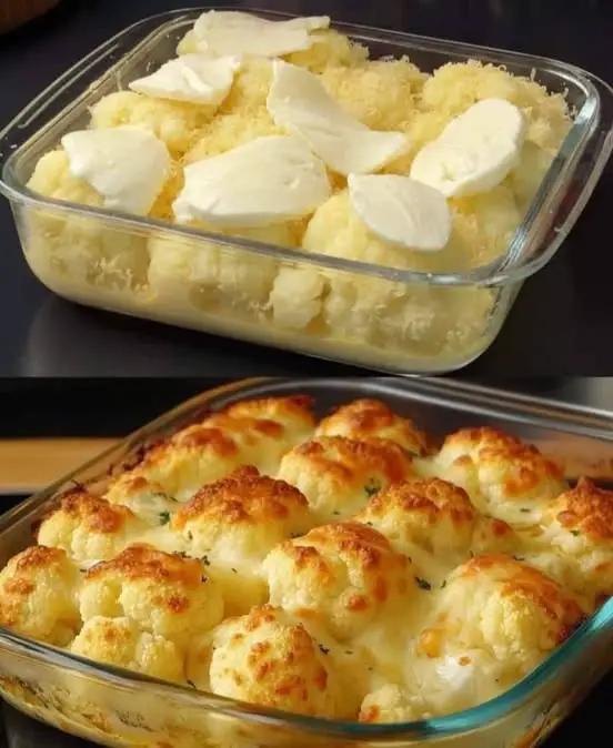 Baked Cheesy Cauliflower Casserole