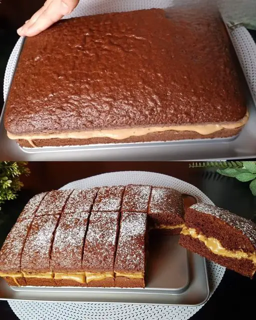 Chocolate Coffee Cake with Caramel Filling
