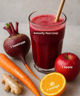 Full-Body Detox from Head to Toe: A Powerful Juice with Beetroot, Carrot, Apple, Orange, and Ginger