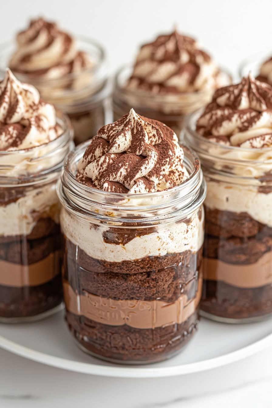 Spiced Mocha Chocolate Icebox Cake Jars – rich, creamy, and simply irresistible!