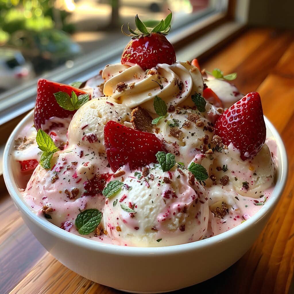 Strawberry Sensation Ice Cream Sundae