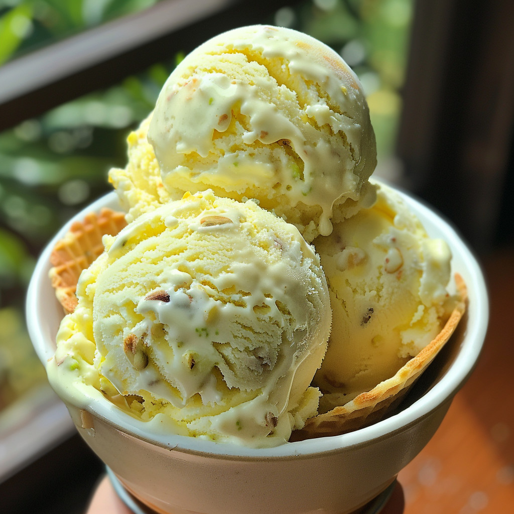 Pistachio Mango Ice Cream (No-Churn Option Included)