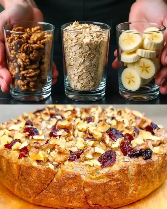 Oatmeal Banana Apple Cake