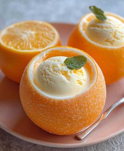 Orange Creamy Ice Cream
