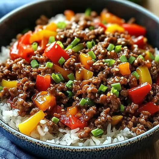Beef and Pepper Rice Bowl