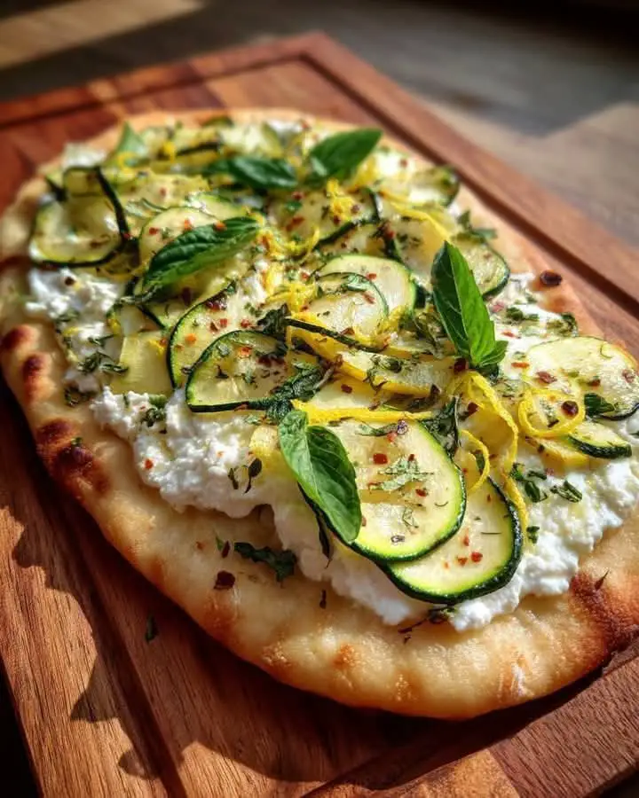 Low-Carb Ricotta Zucchini Flatbread
