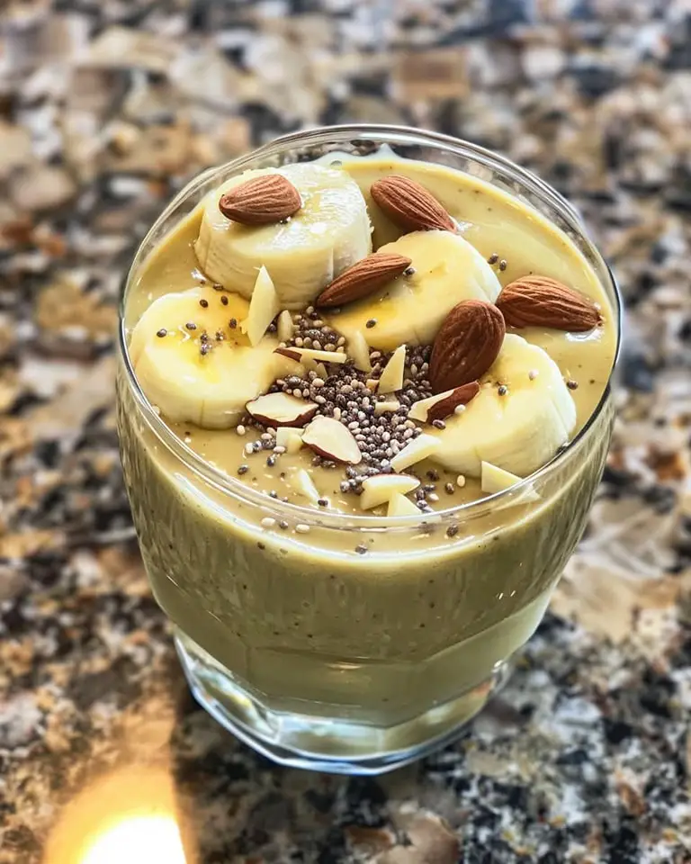 Almond, Banana, Avocado Smoothie with Honey