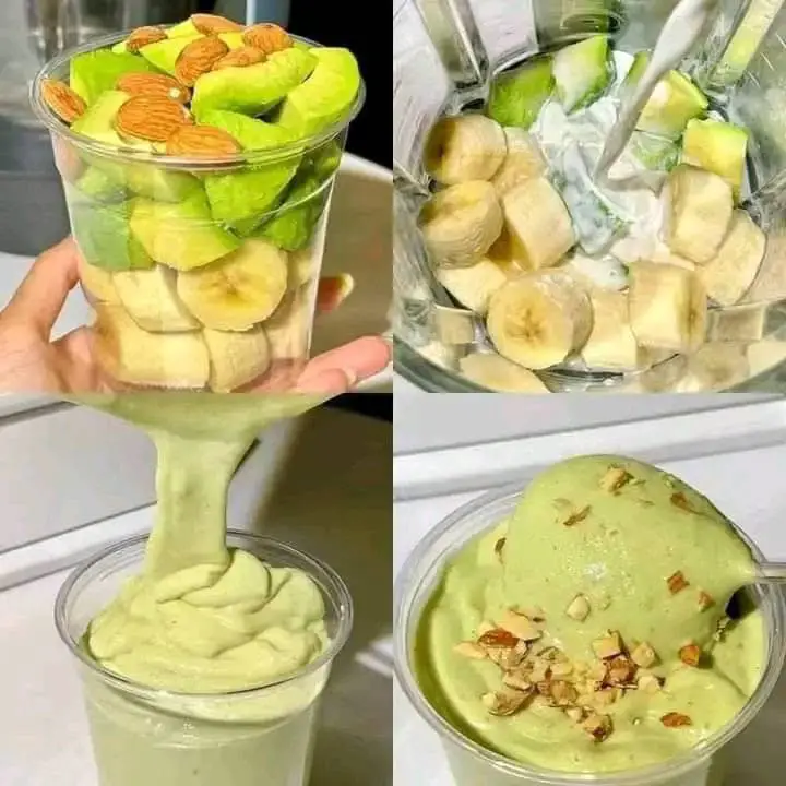 Avocado Banana Almond Smoothie