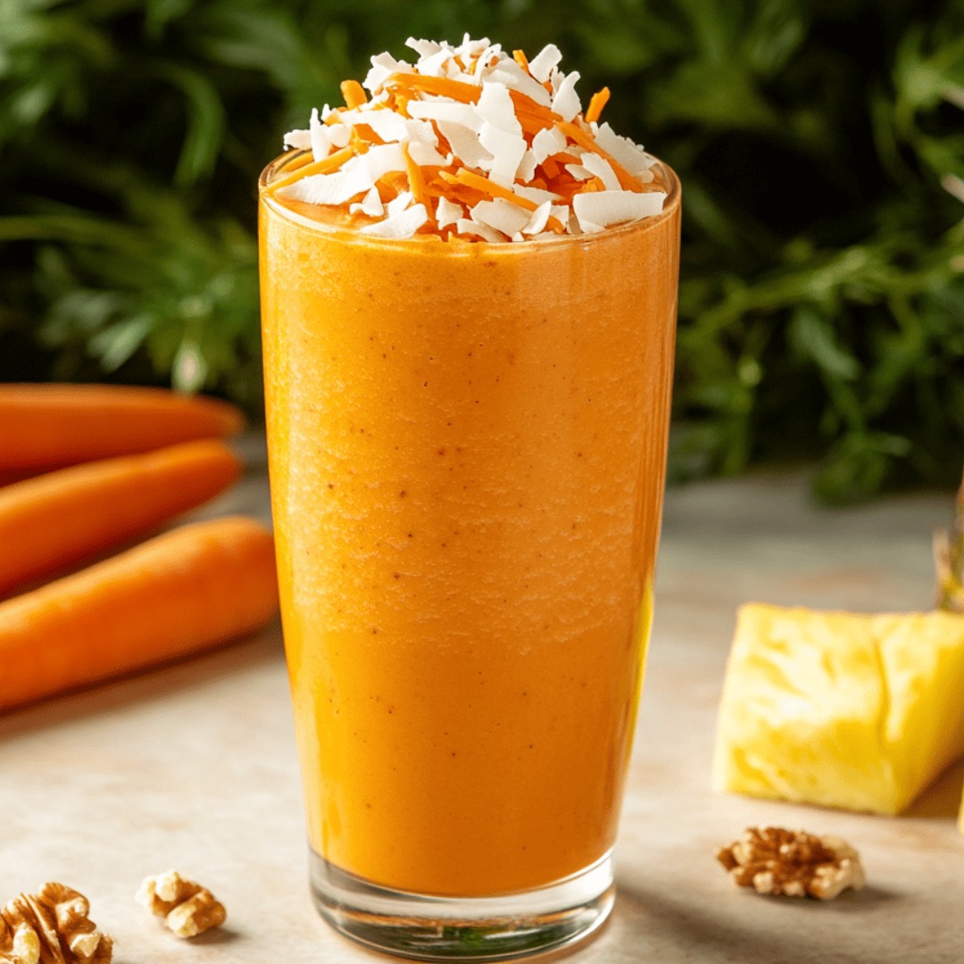 Tropical Carrot Pineapple Coconut Smoothie