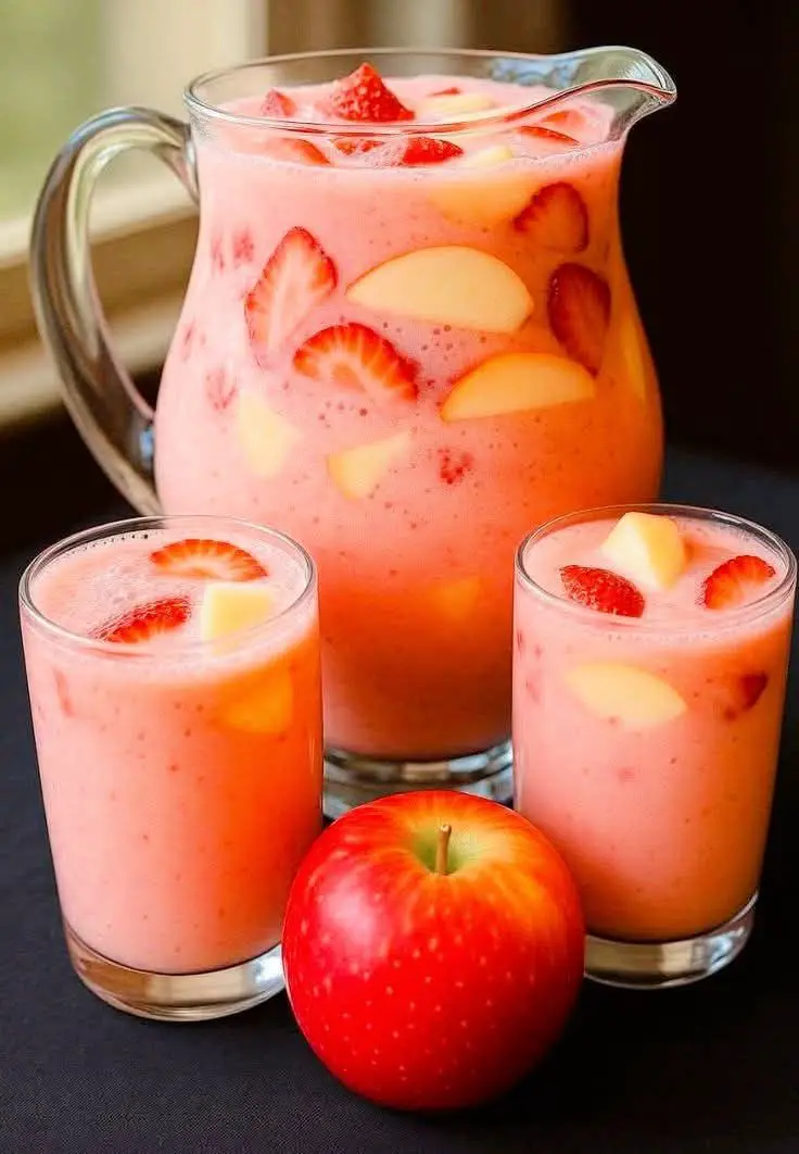 Strawberry and Apple Creamy Fruit Punch/Smoothie