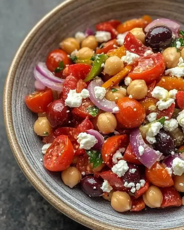 Mediterranean Chickpea Salad with Roasted Peppers & Feta 1 506349489 122190741392302905 8778911431622799510 n