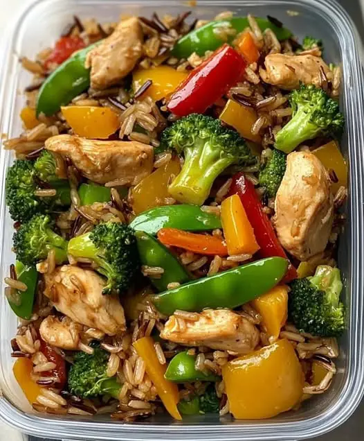 Chicken & Veggie Stir-Fry with Wild Rice