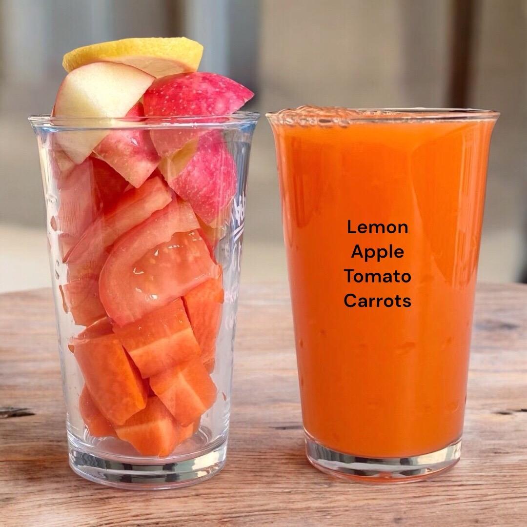 Lemon Apple Tomato Carrot Juice Recipe