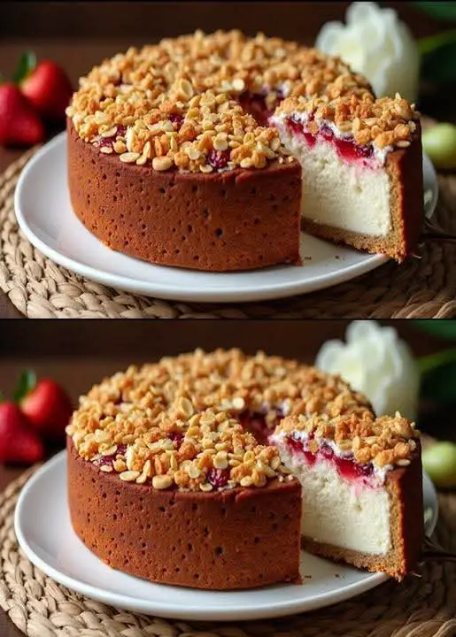 No sugar! Just oats, cream cheese and strawberries! My favorite dessert in 15 minutes!