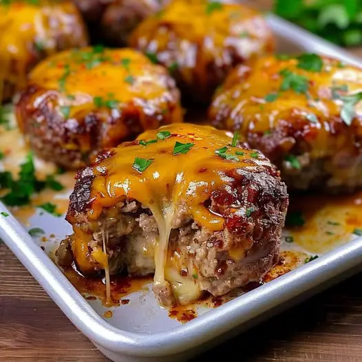 Cheesy Stuffed Meatloaf Bites – The Ultimate Comfort Food
