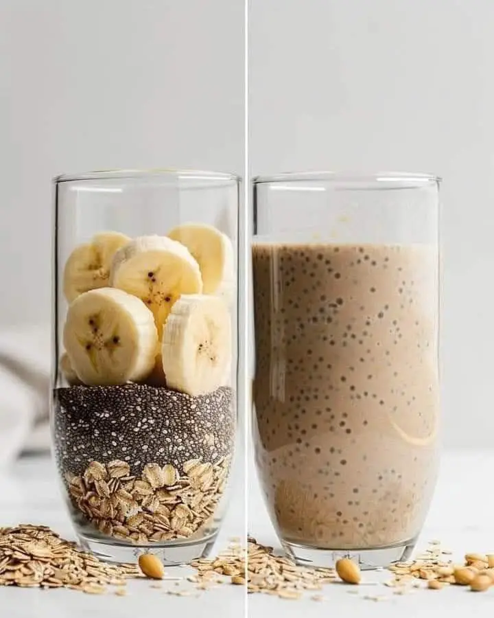 Banana, Oats & Chia Seed Smoothie