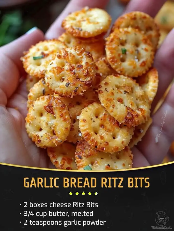 Mediterranean Garlic Bread Ritz Bits