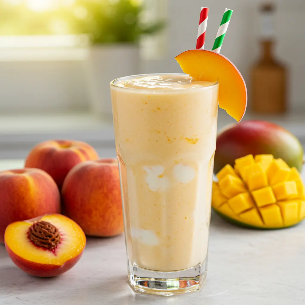 Tropical Bliss Peach Mango Smoothie 1