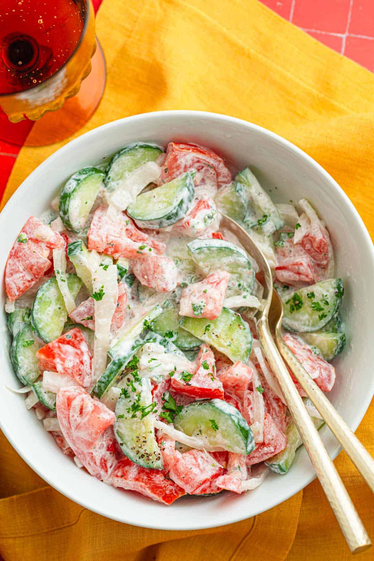 creamy cucumber tomato salad 5613