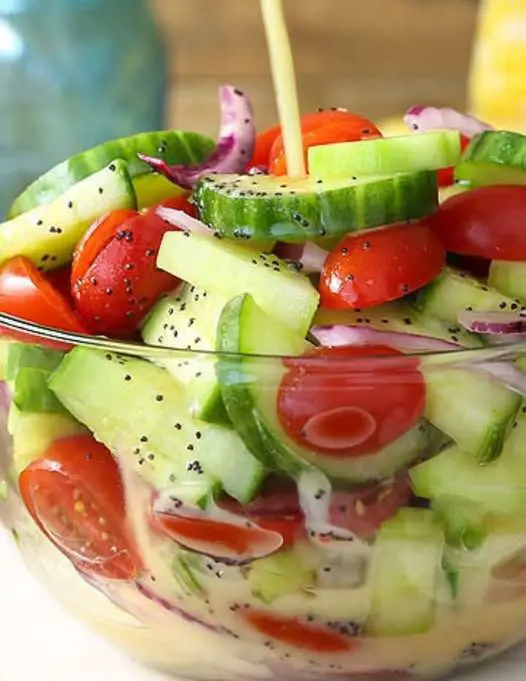 DELICIOUS Cucumber Tomato Salad Recipe